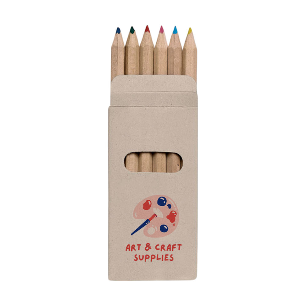 6 Coloured Pencils in Box