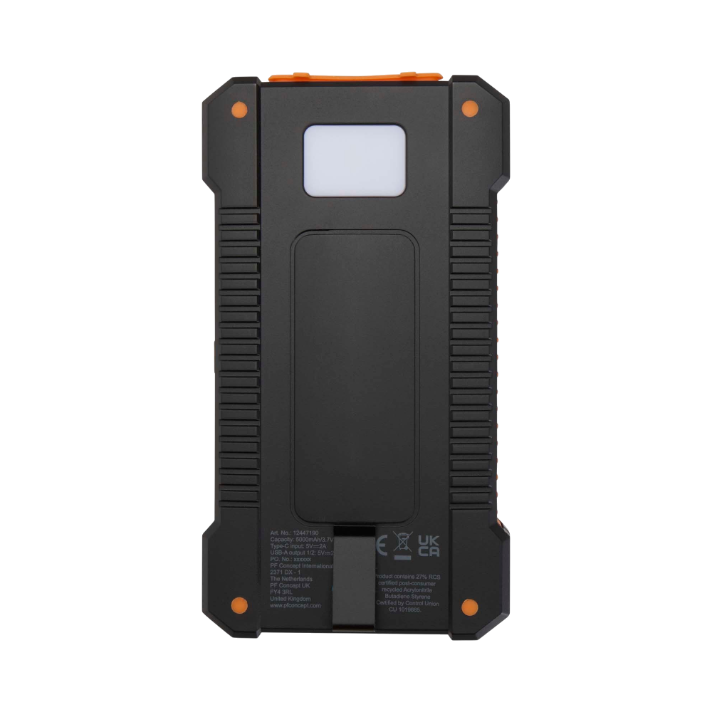 Altair Recycled ABS 5000mAh Solar Power Bank