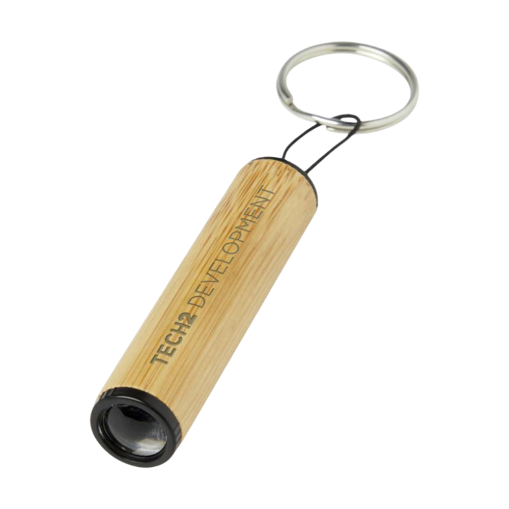 Bamboo Key Ring with Light