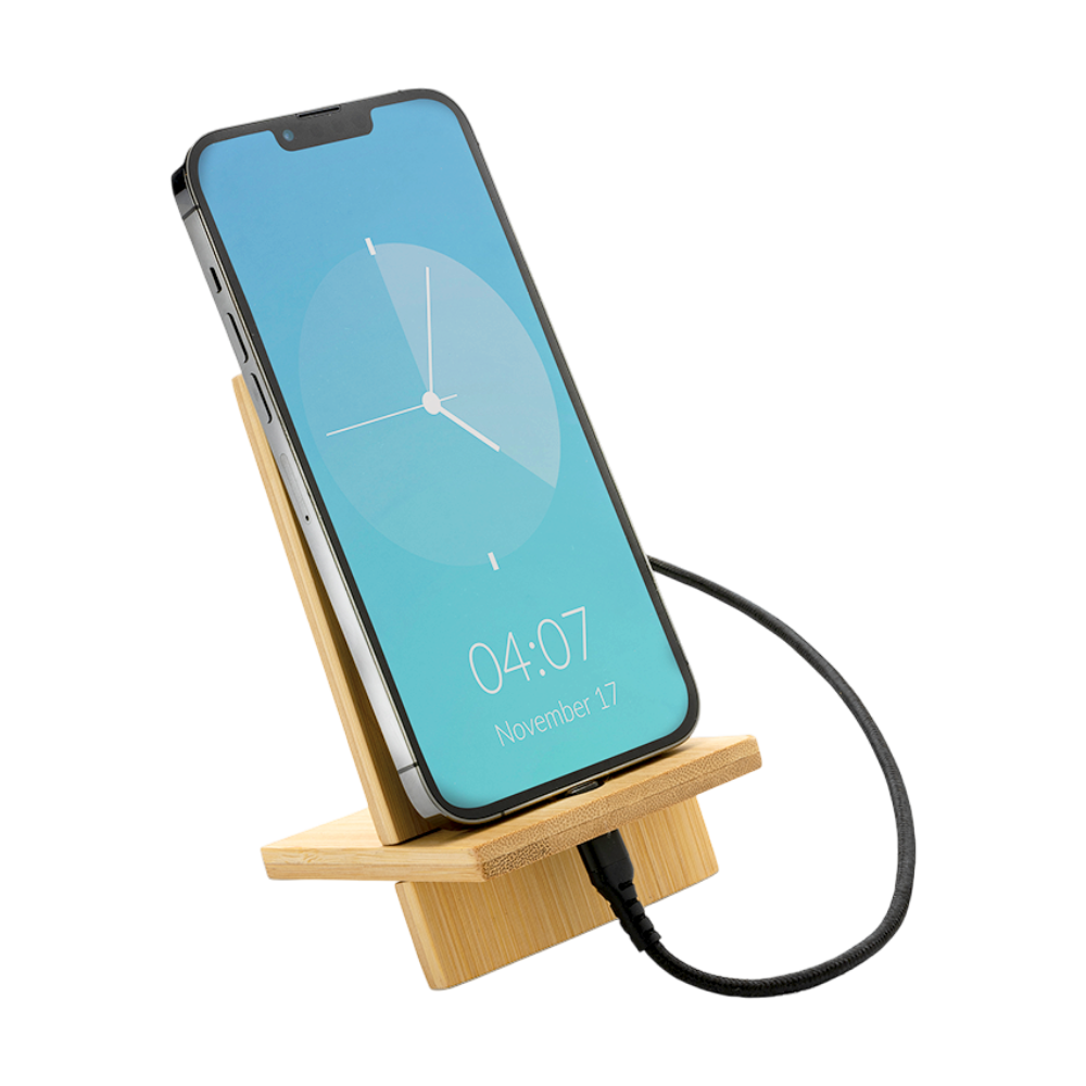 Bamboo Phone Stand in Kraft Box
