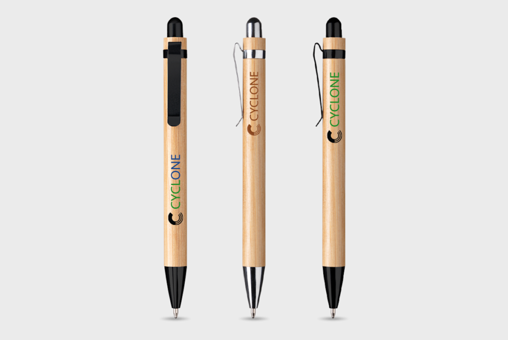 Bamboo Stylus Pen with Metallic Details