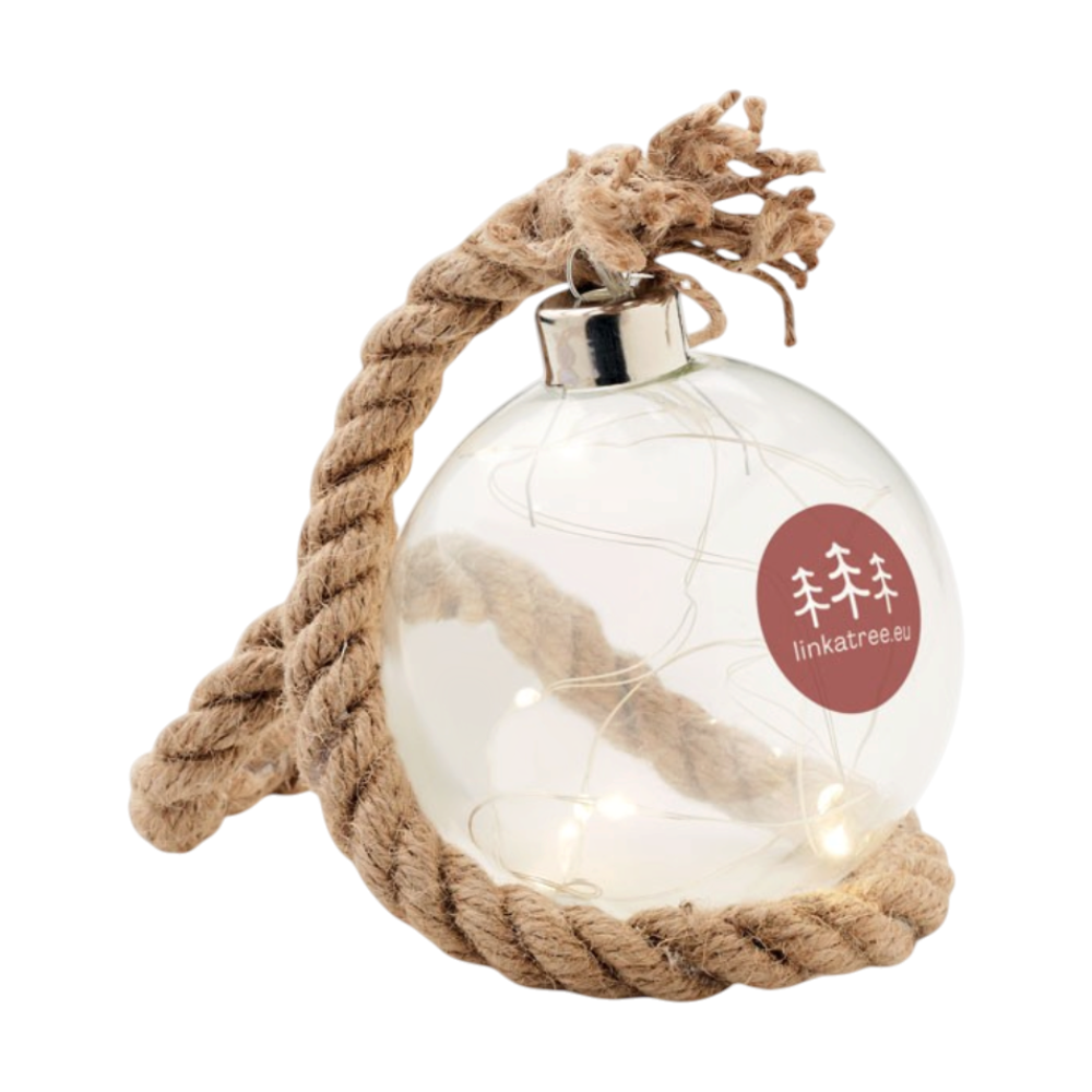 BAUBLI Glass Bauble with LED Lights