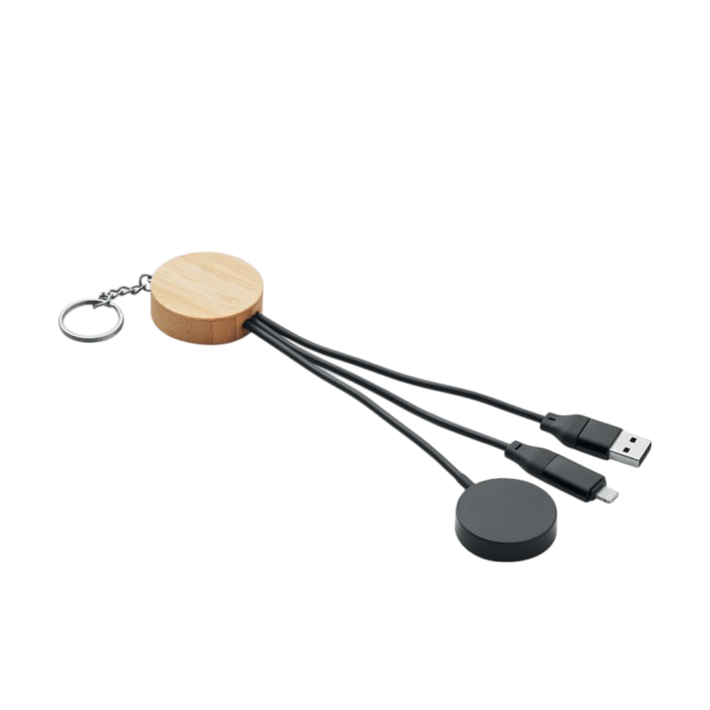 BULE Key Ring with 4-in-1 Cable