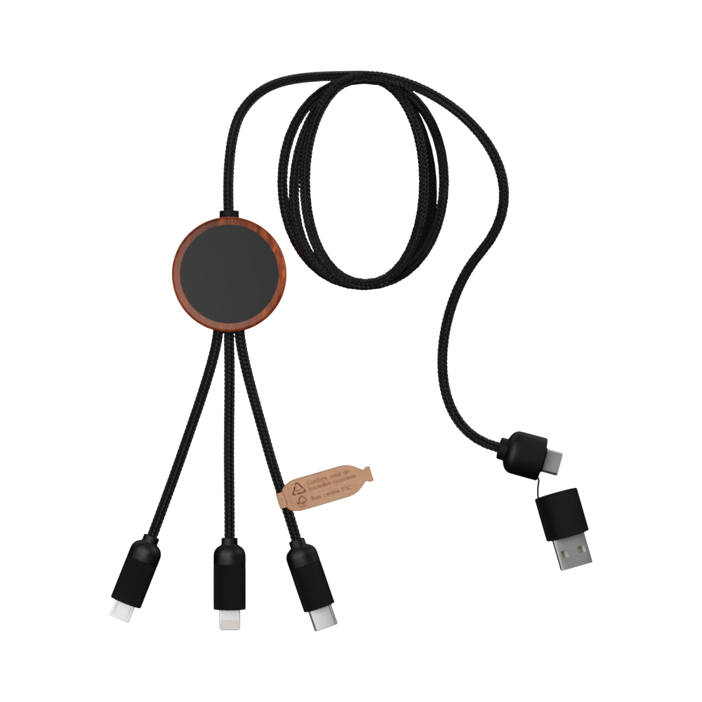 C37 40W 5-in-1 rPET Light-Up Charging Cable