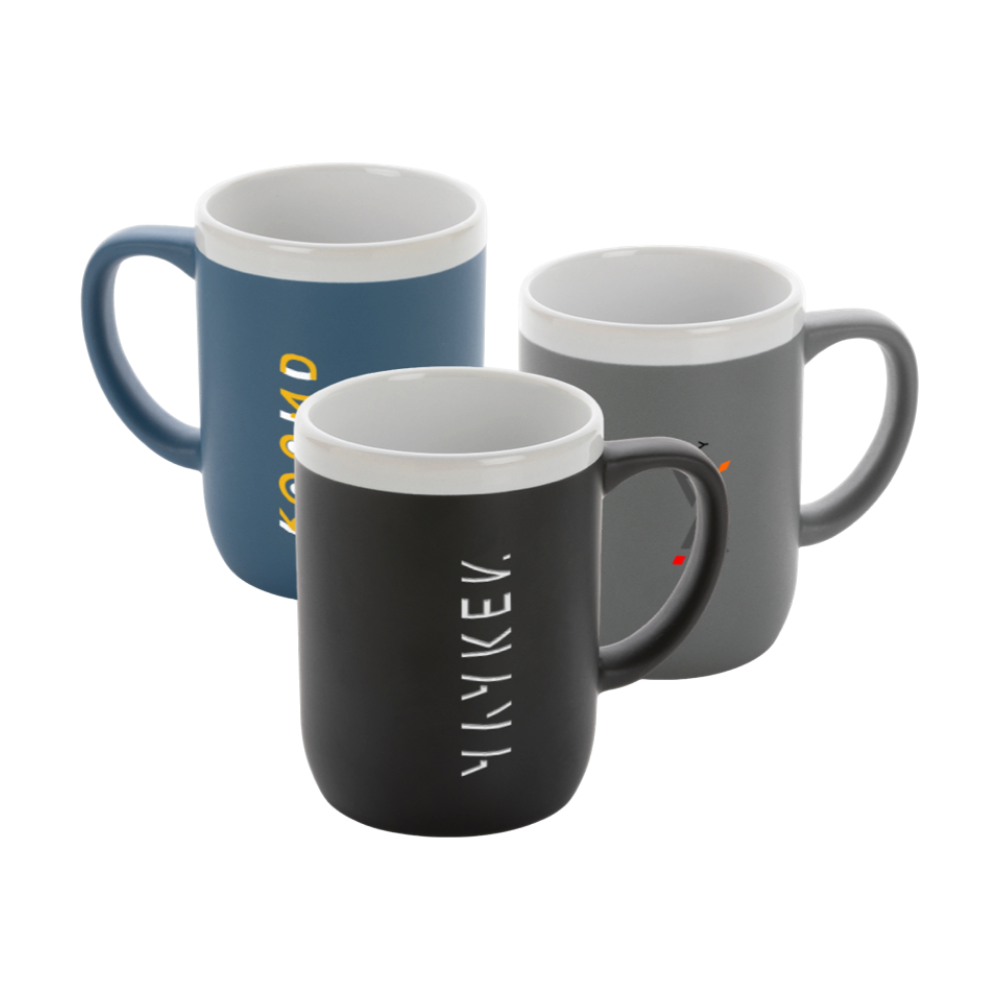 Ceramic Mug with White Rim