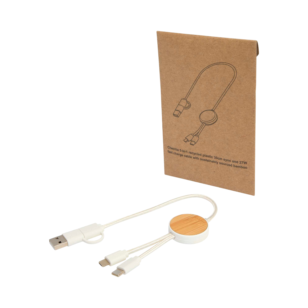 Chechia 5-in-1 Recycled Plastic Bamboo Cable