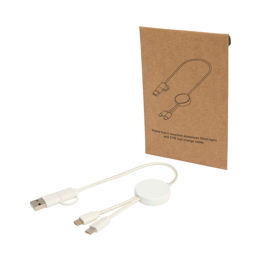 Citala 5-in-1 Recycled Plastic Data Sync and Fast Charge Cable