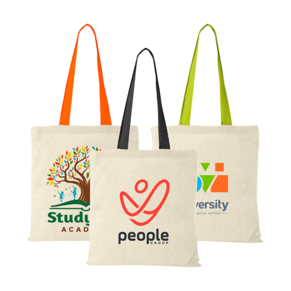 Cotton Bag with Coloured Handles