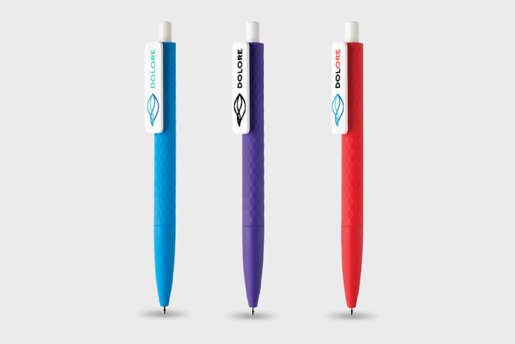 Diamond Pattern Pen with White Clip