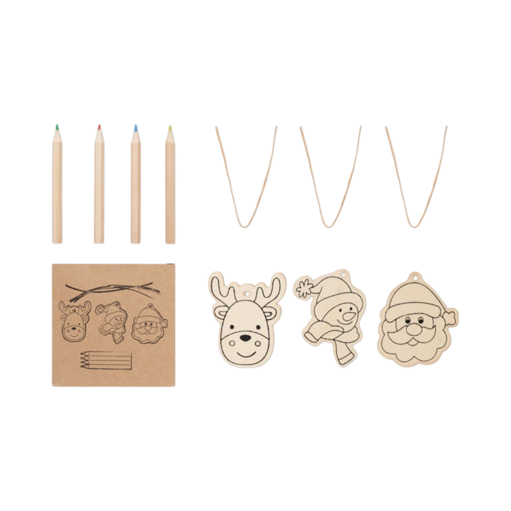 FUNCOOL Drawing Wooden Ornaments Set