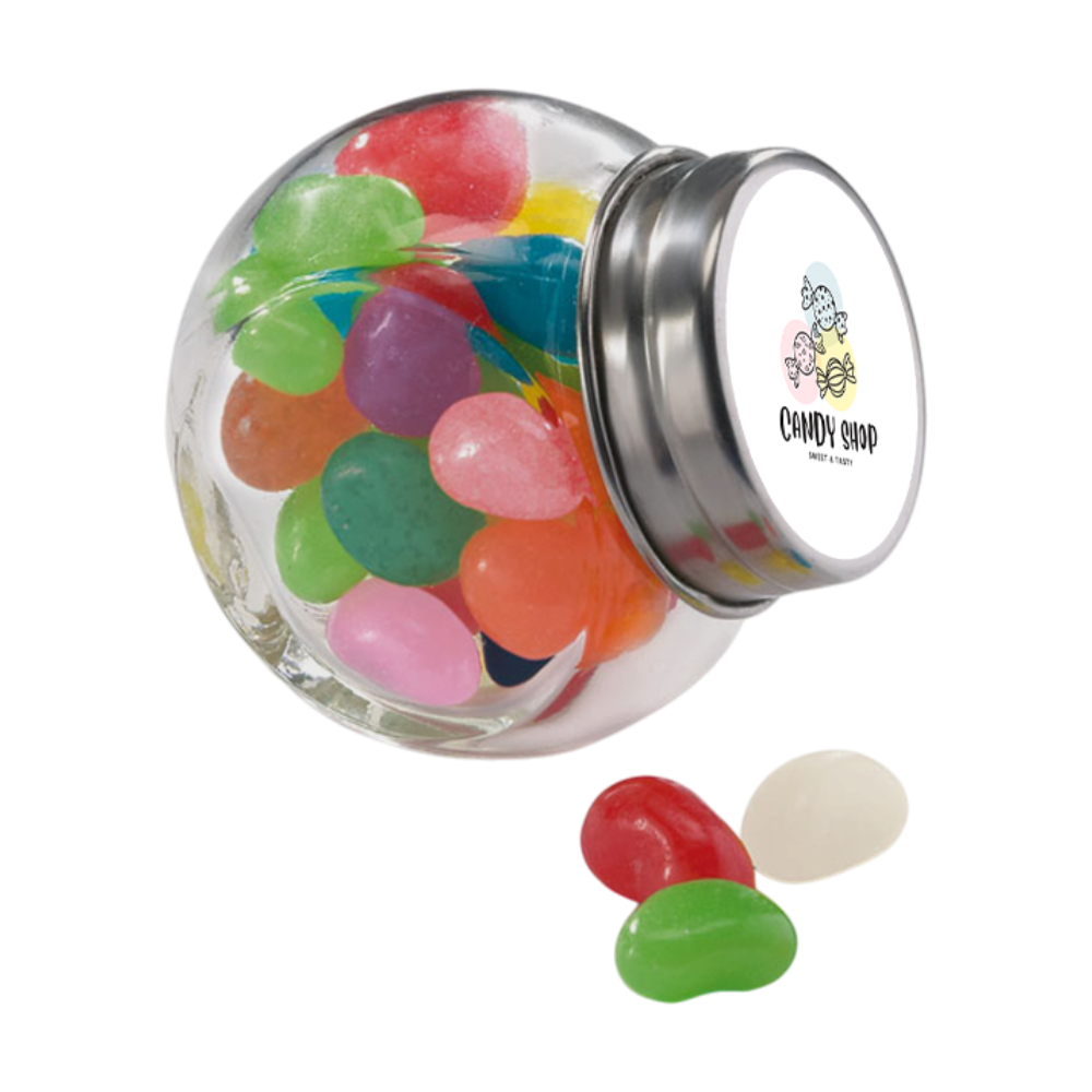 Glass jar with Colourful Sweets