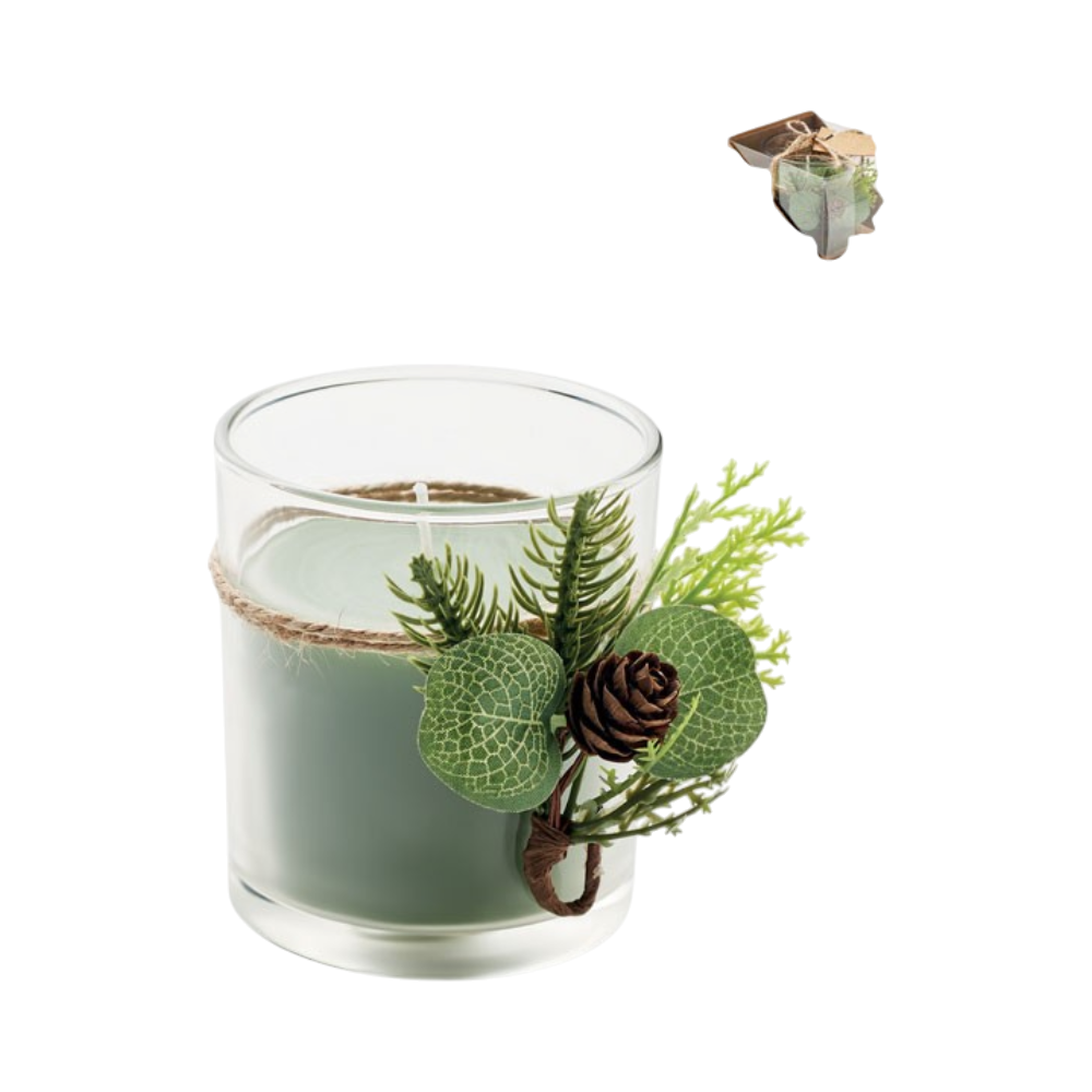 Glass Soda Lime Christmas Candle Holder