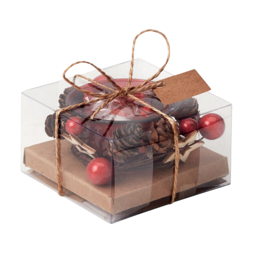 Glass Soda Lime Christmas Candle Holder