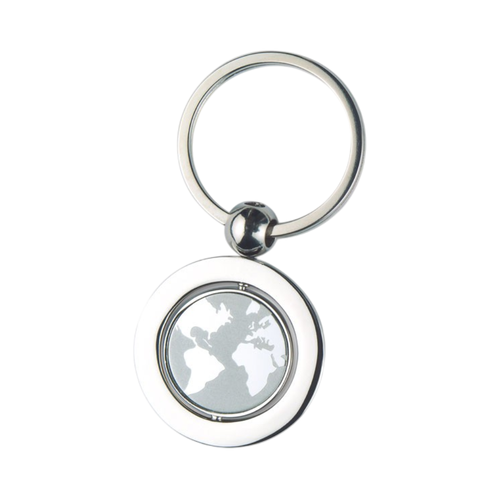Globe Metal Key Ring
