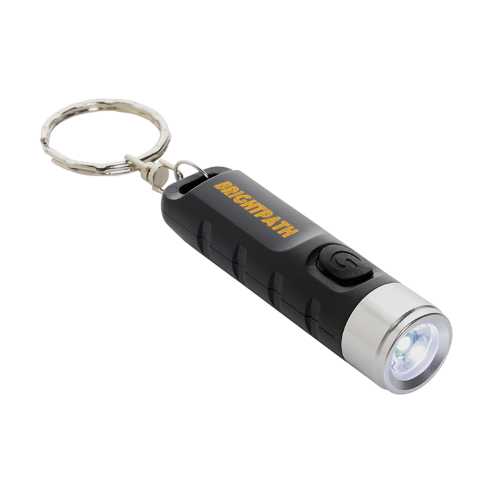 Globix RCS Recycled Plastic USB Rechargeable Keychain Torch