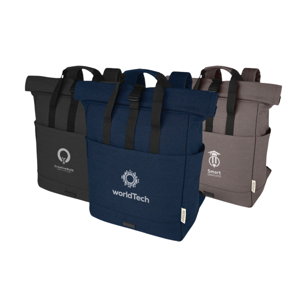 GRS Recycled Canvas Roll-top Laptop Backpack