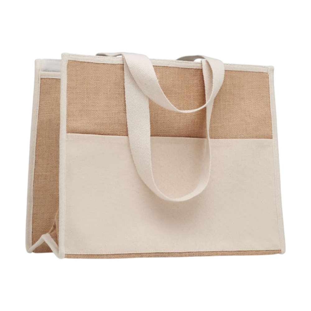 Jute and Canvas Cooler Bag