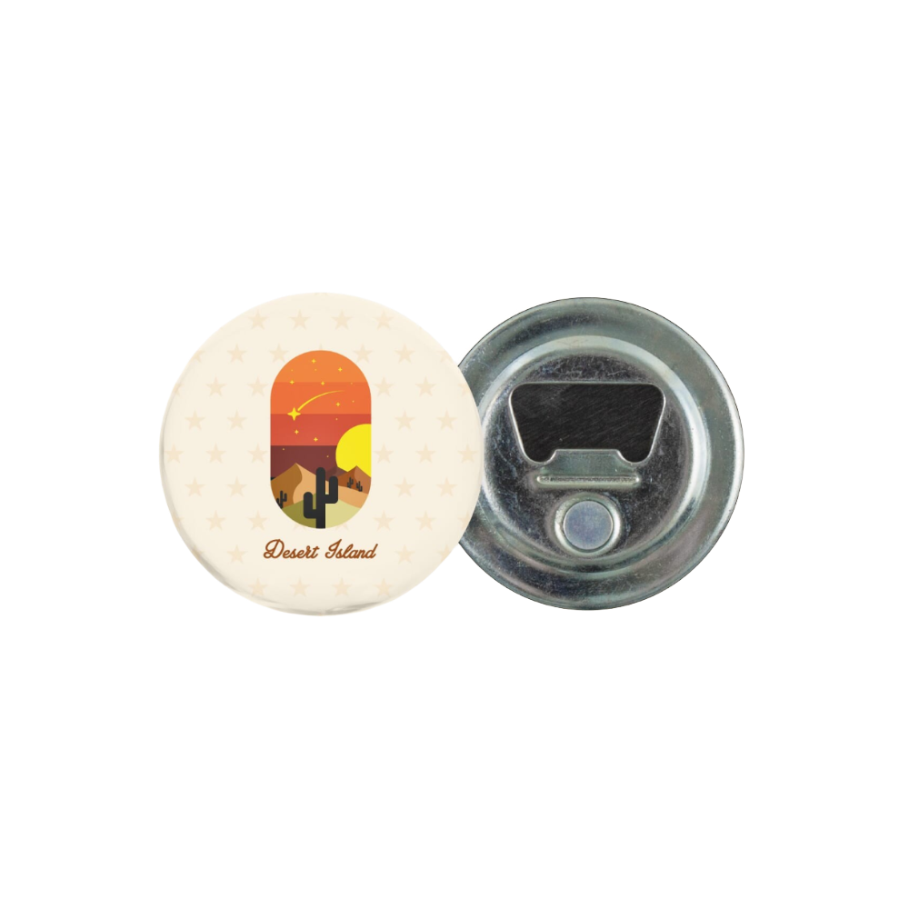 Metal Button with Bottle Opener and Magnet