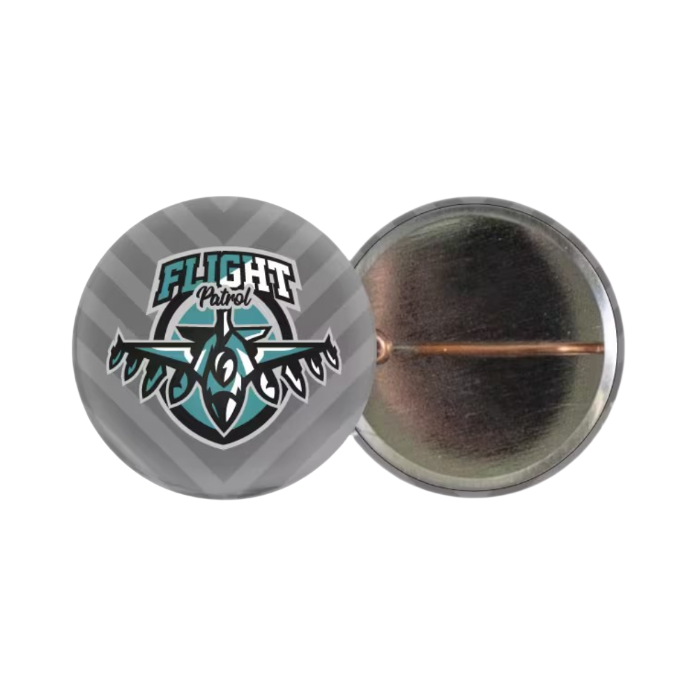 Metal Button with Double Crimped Pin | 31 mm