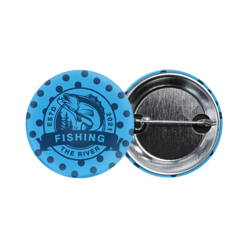 Metal Button with Double Crimped Pin | 37 mm