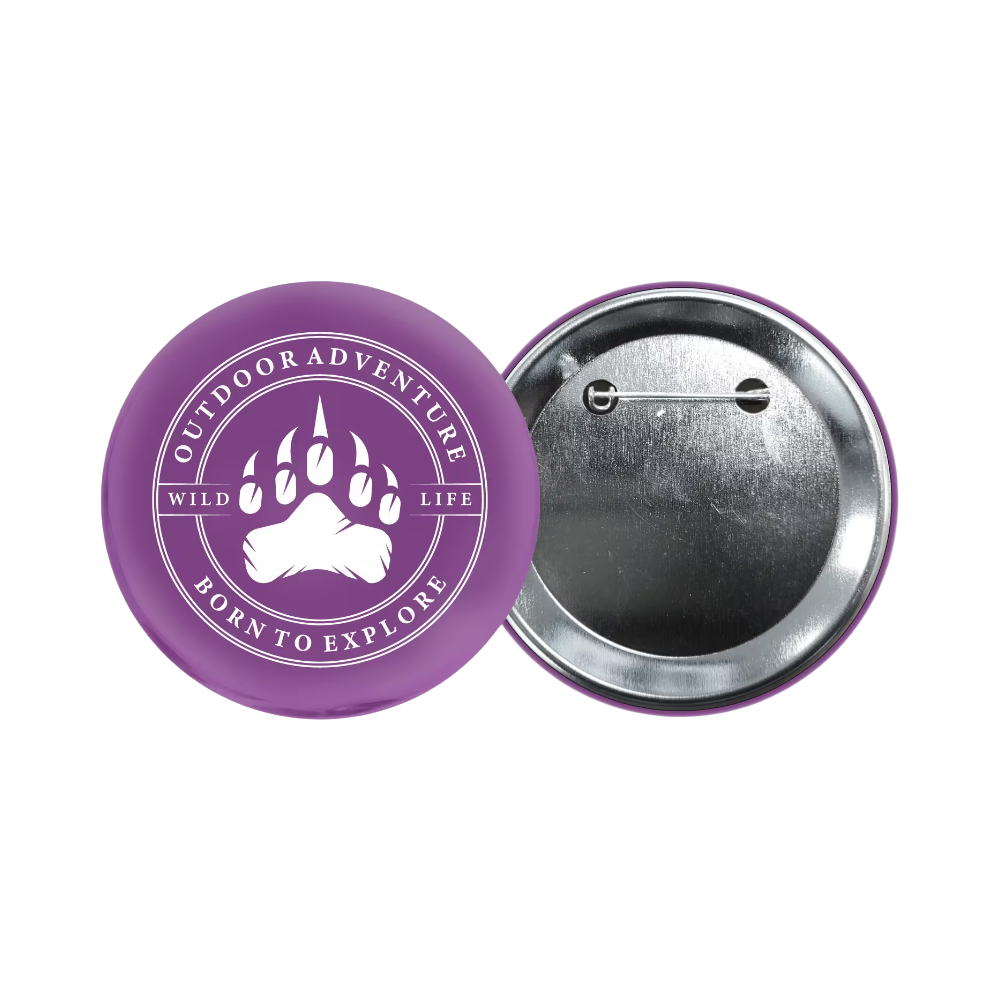 Metal Button with Double Crimped Pin | 75 mm