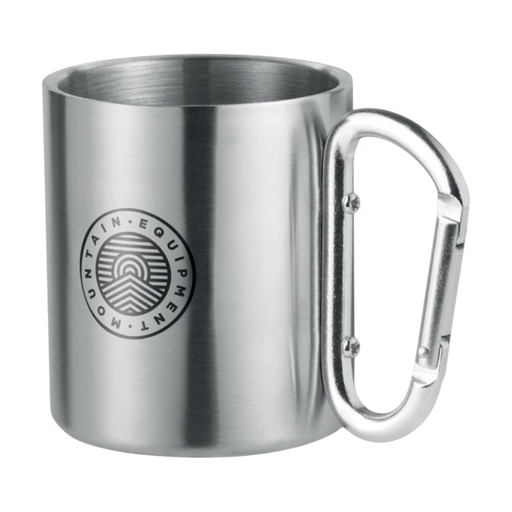 Metal Mug with Carabiner Handle