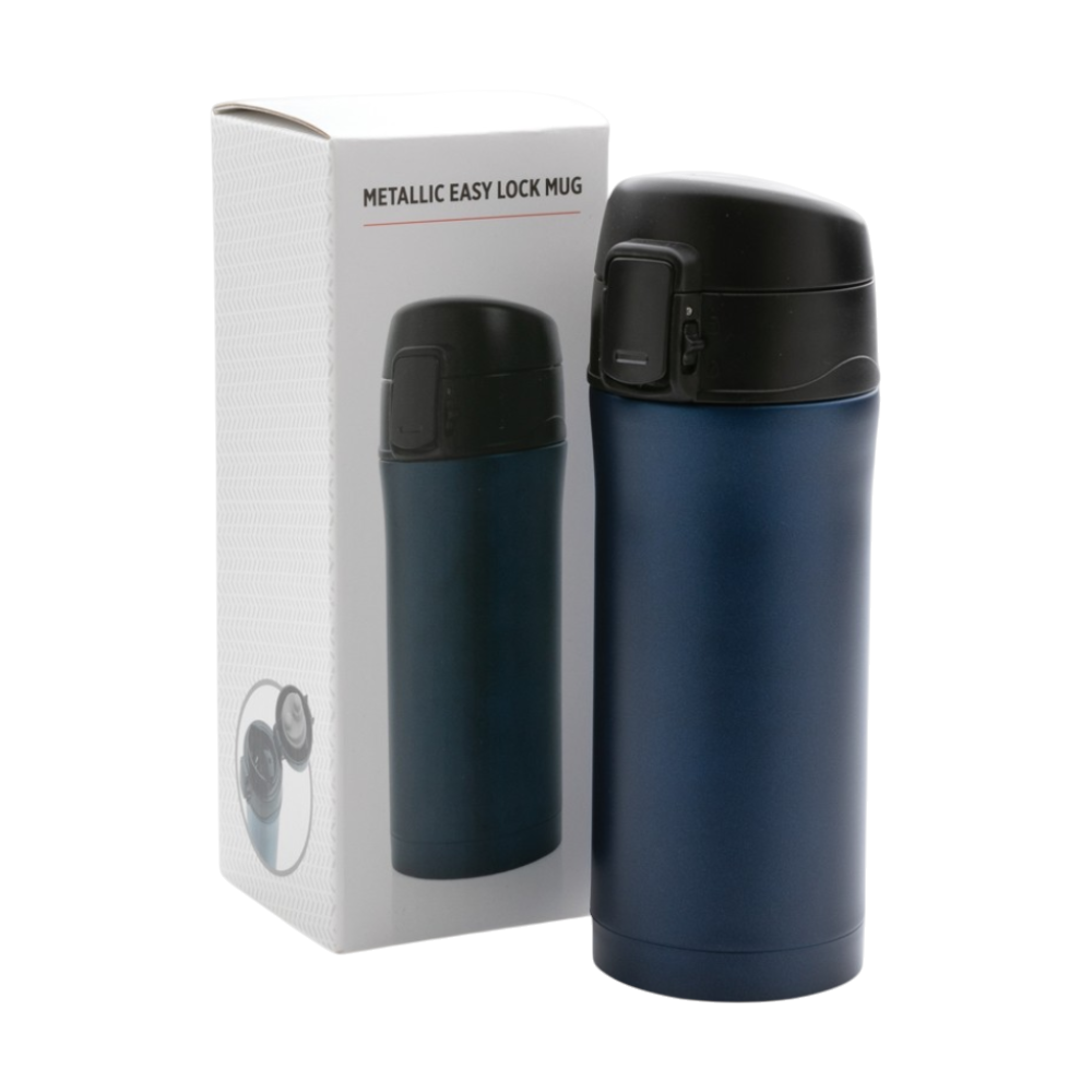Metallic Easy Lock Vacuum Mug