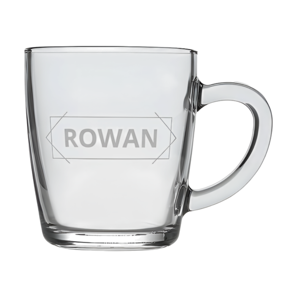 Personalised Engraved Glass Mug 320 ml