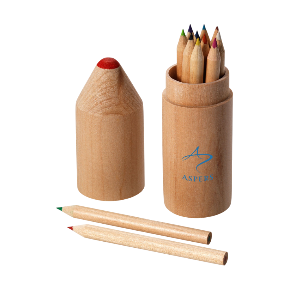 Poplar Wood Bossy Coloured Pencil Set