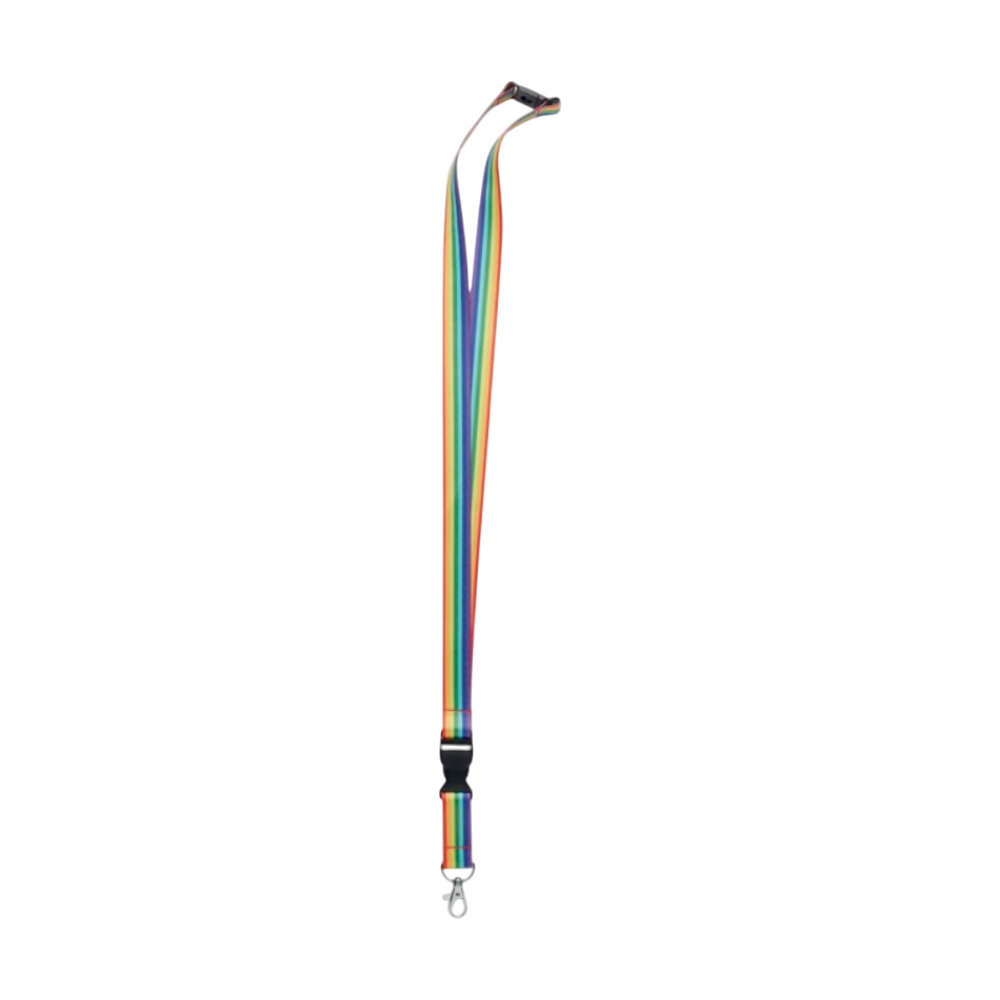 Rainbow RPET Lanyard