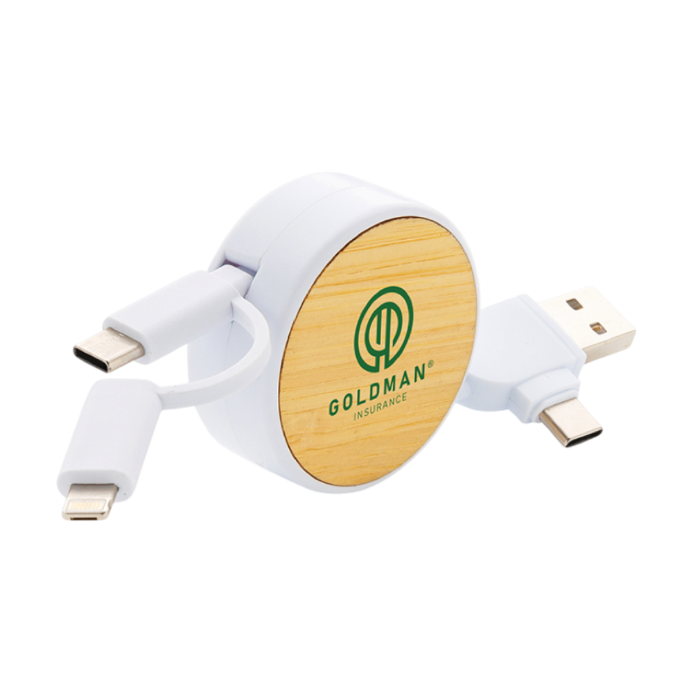 RCS Recycled Plastic 6-in-1 Retractable Cable