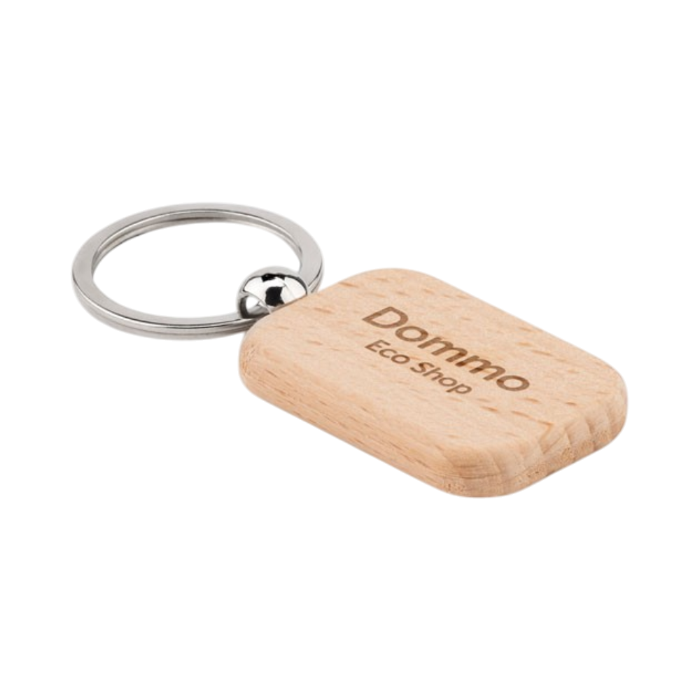 Rectangular Wooden Key Ring