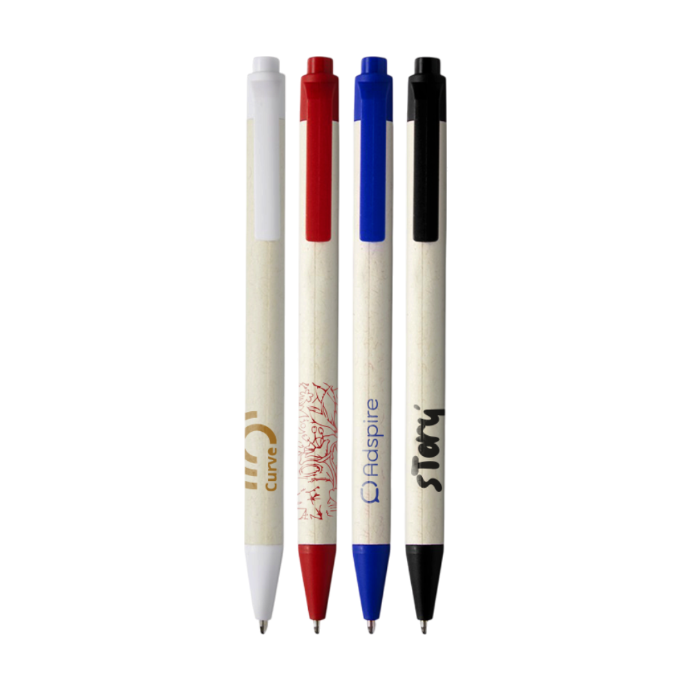 Recycled Carton & PLA Plastic Ballpoint Pen