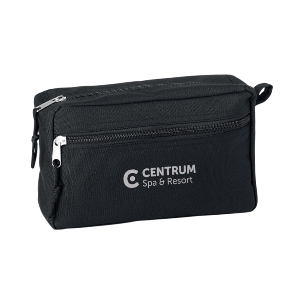 Recycled RPET hanging toiletry bag