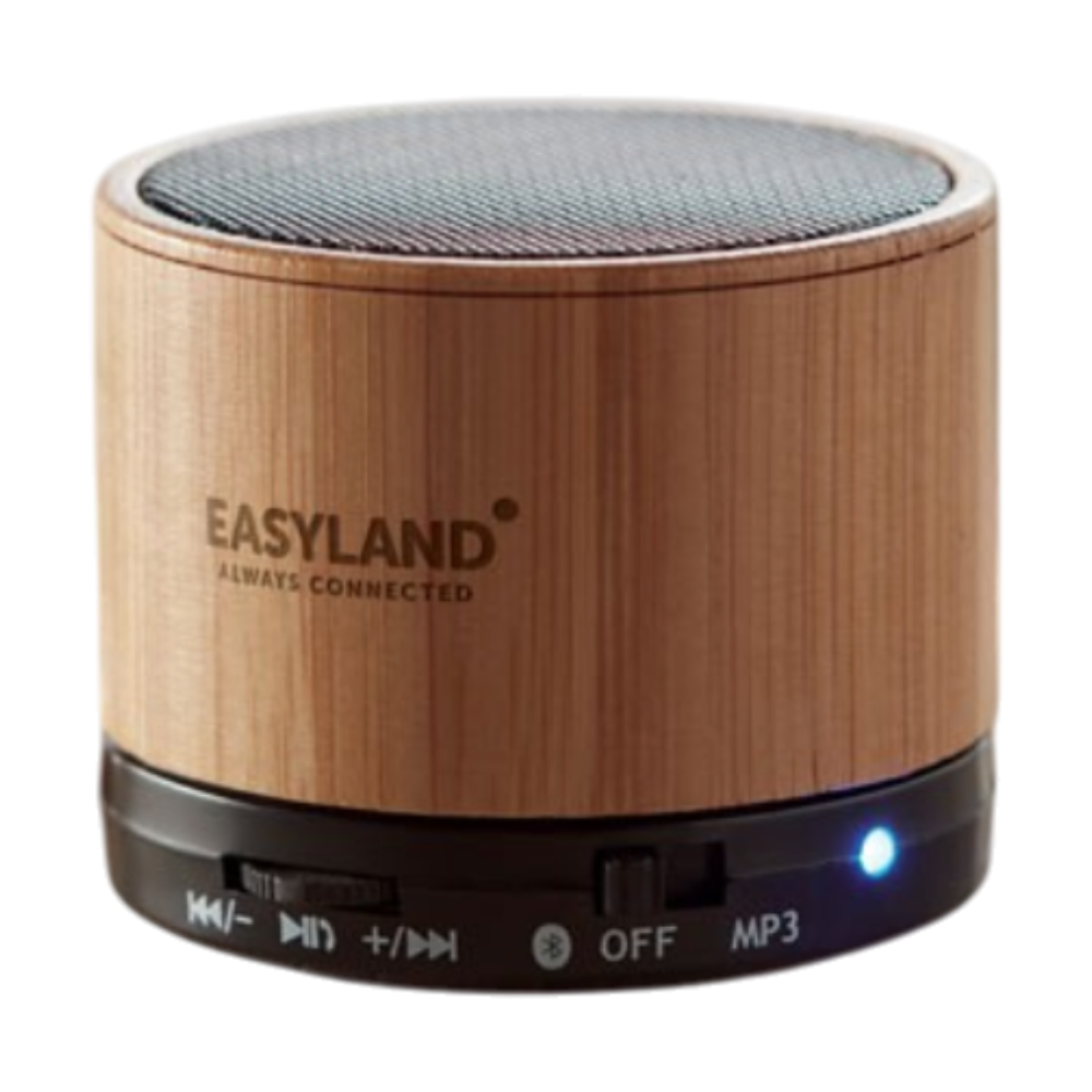 Round Bamboo Wireless Speaker