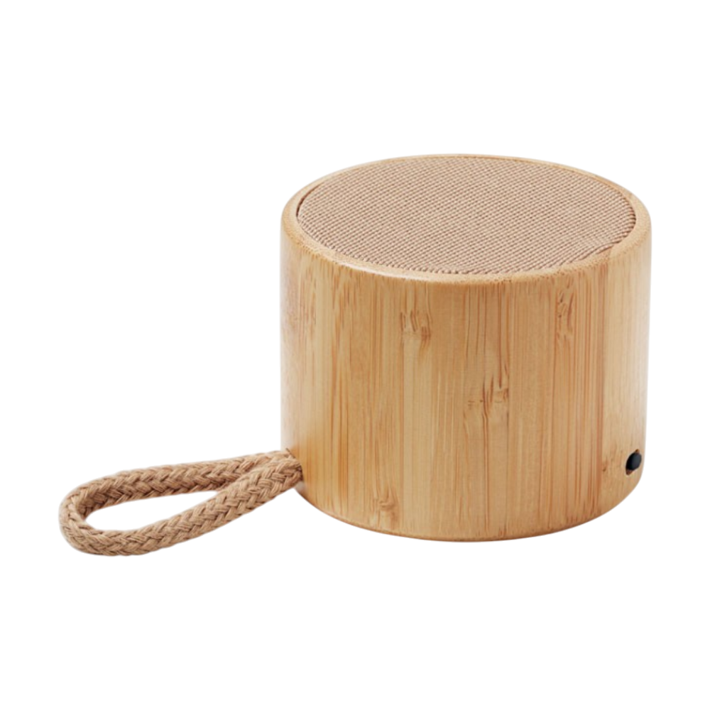 Round Bamboo Wireless Speaker