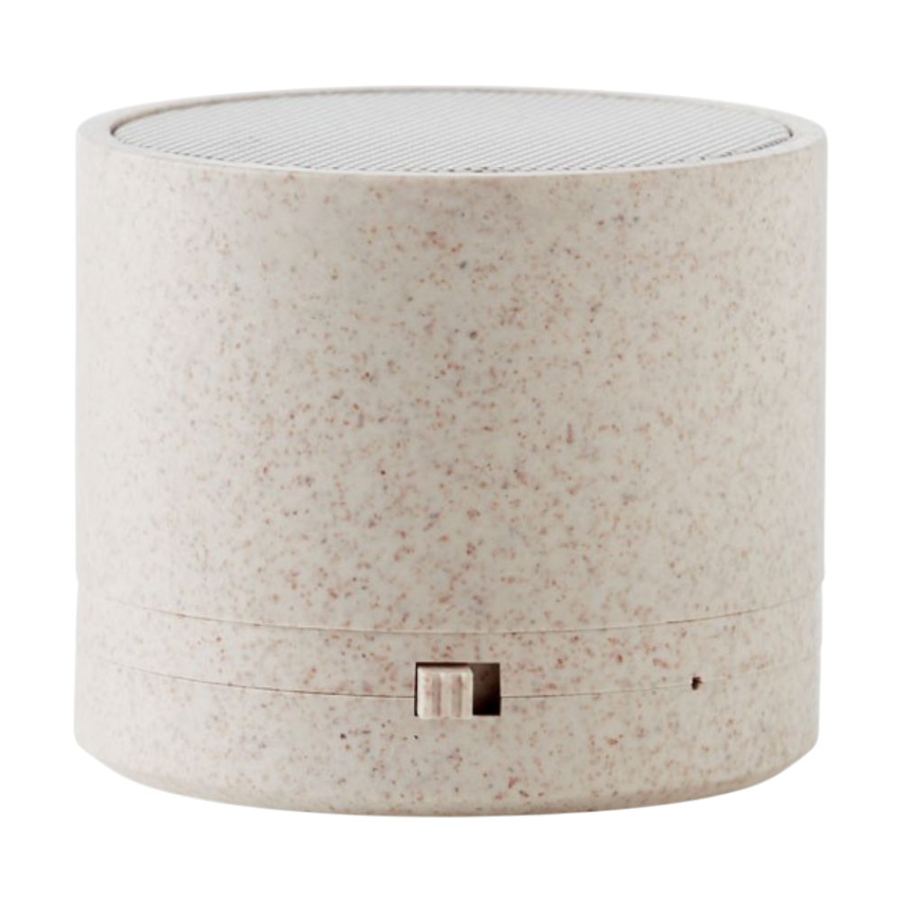 ROUND BASS+ 3W Speaker Wheat Straw ABS