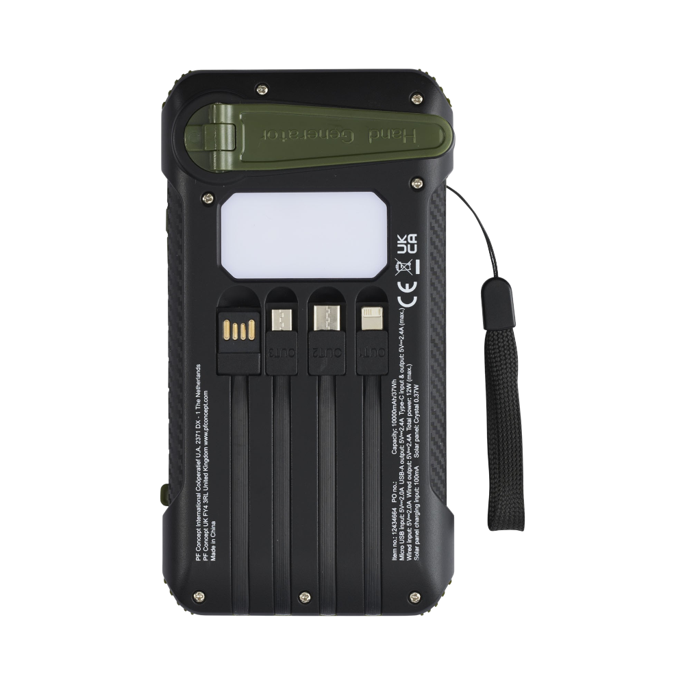 Soldy RCS Recycled Plastic Solar Dynamo Power Bank
