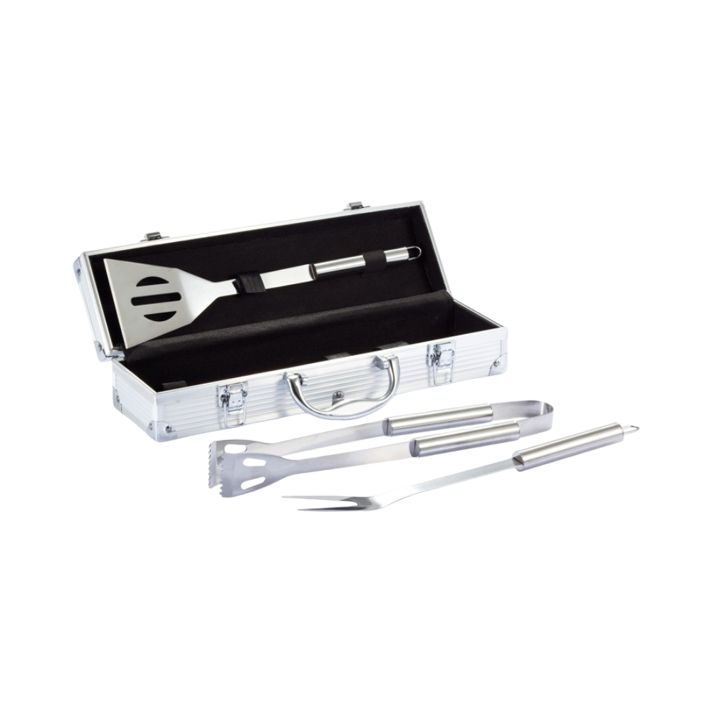 Stainless Steel Barbecue Set in Aluminium Box