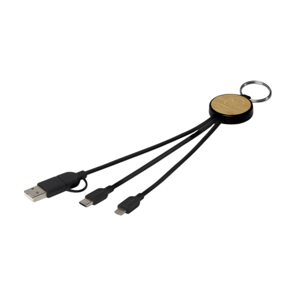 Tecta 6-in-1 Recycled Plastic Bamboo Charging Cable