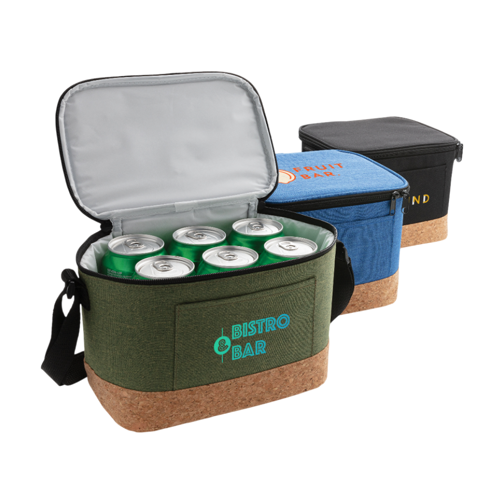 Two Tone Cooler Bag with Cork Detail