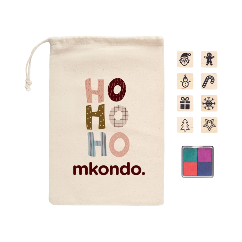 Wooden Christmas Stamps Set